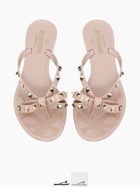 Valentino Garavani Rockstud Rubber Slippers